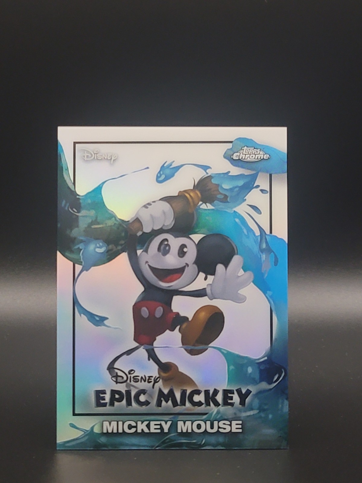 2026 Topps Disney Neon Chrome Refractor Epic Mickey Mickey Mouse #EM-1