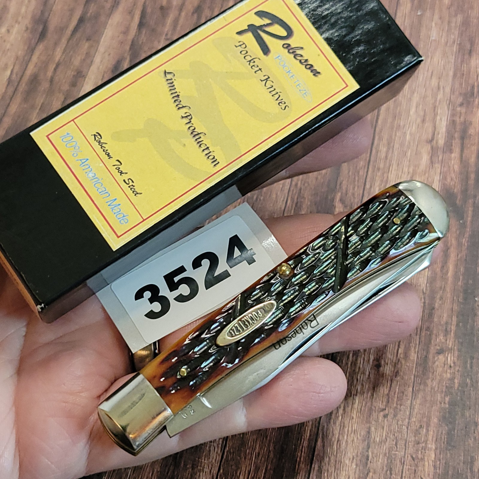Robeson Shuredge Trapper 4.25″ Closed Folding Pocket Knife Made In USA By Queen