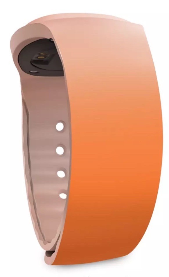 Disney MagicBand Plus Orange White Ombre Mickey Solid Color Unlinked Sealed NEW