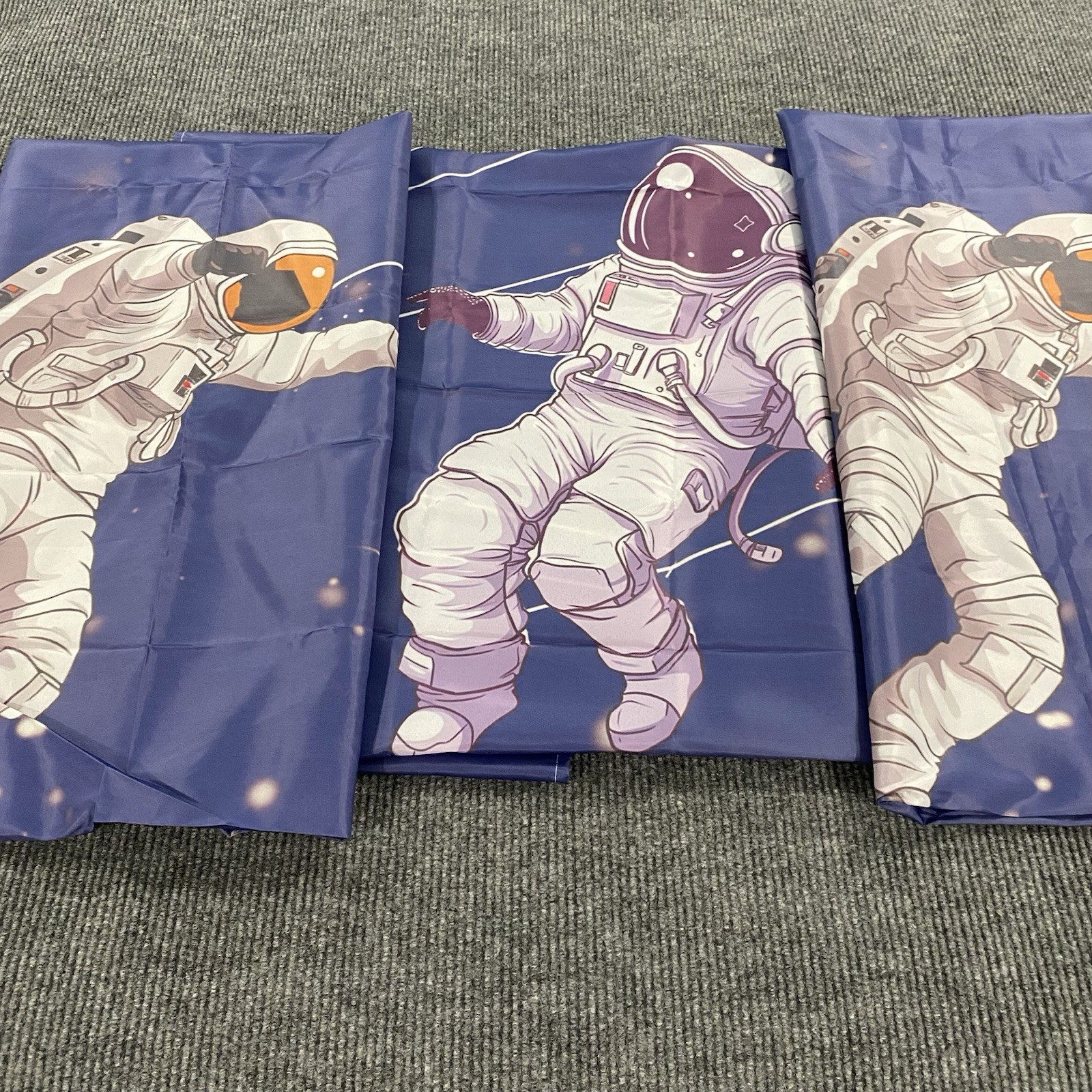 Astronauts 100% polyester Wall Panels/Curtains Set of 3