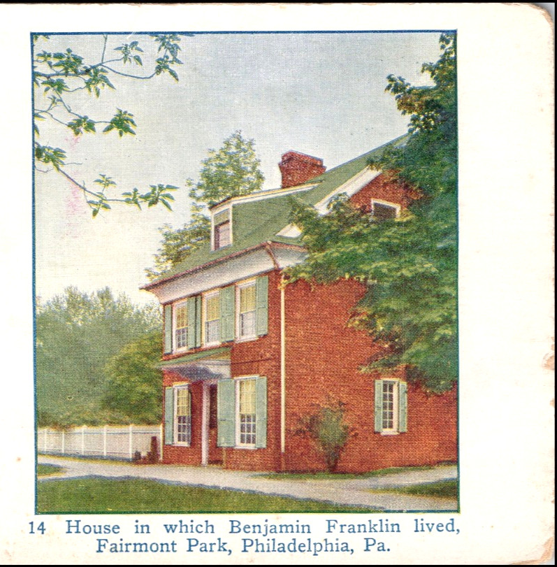 House In Which Benjamin Franklin Lived, Fairmont Pk, Phila. Pa–Stereoview #LD58