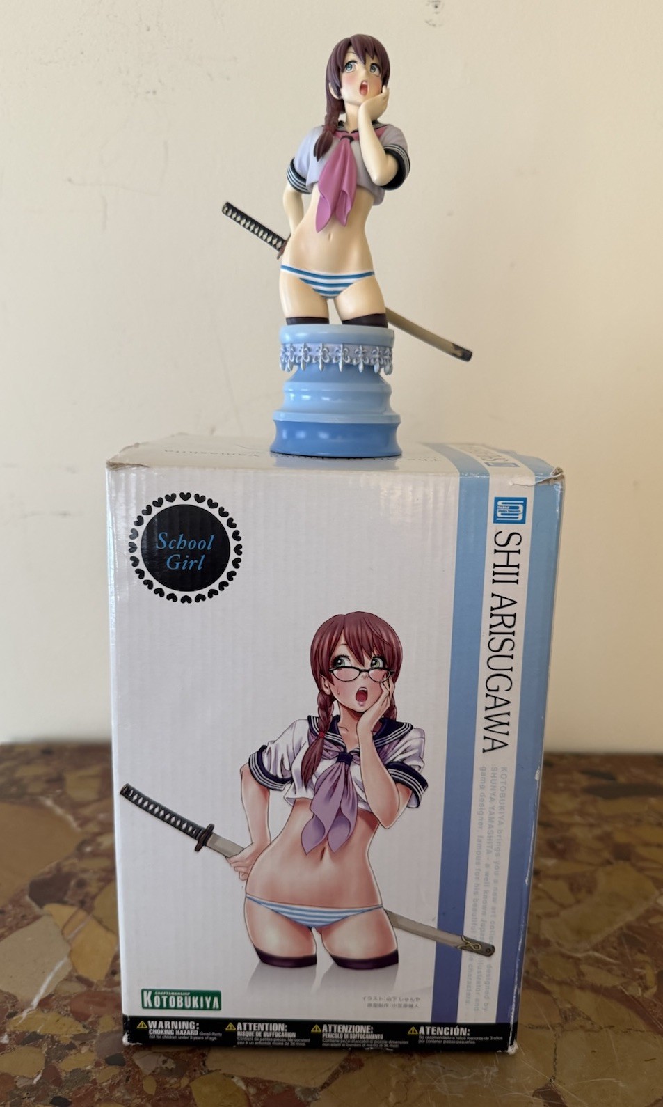 Kotobukiya Art of Shunya Yamashita SHII ARISUGAWA School Girl Bust Ex With Box