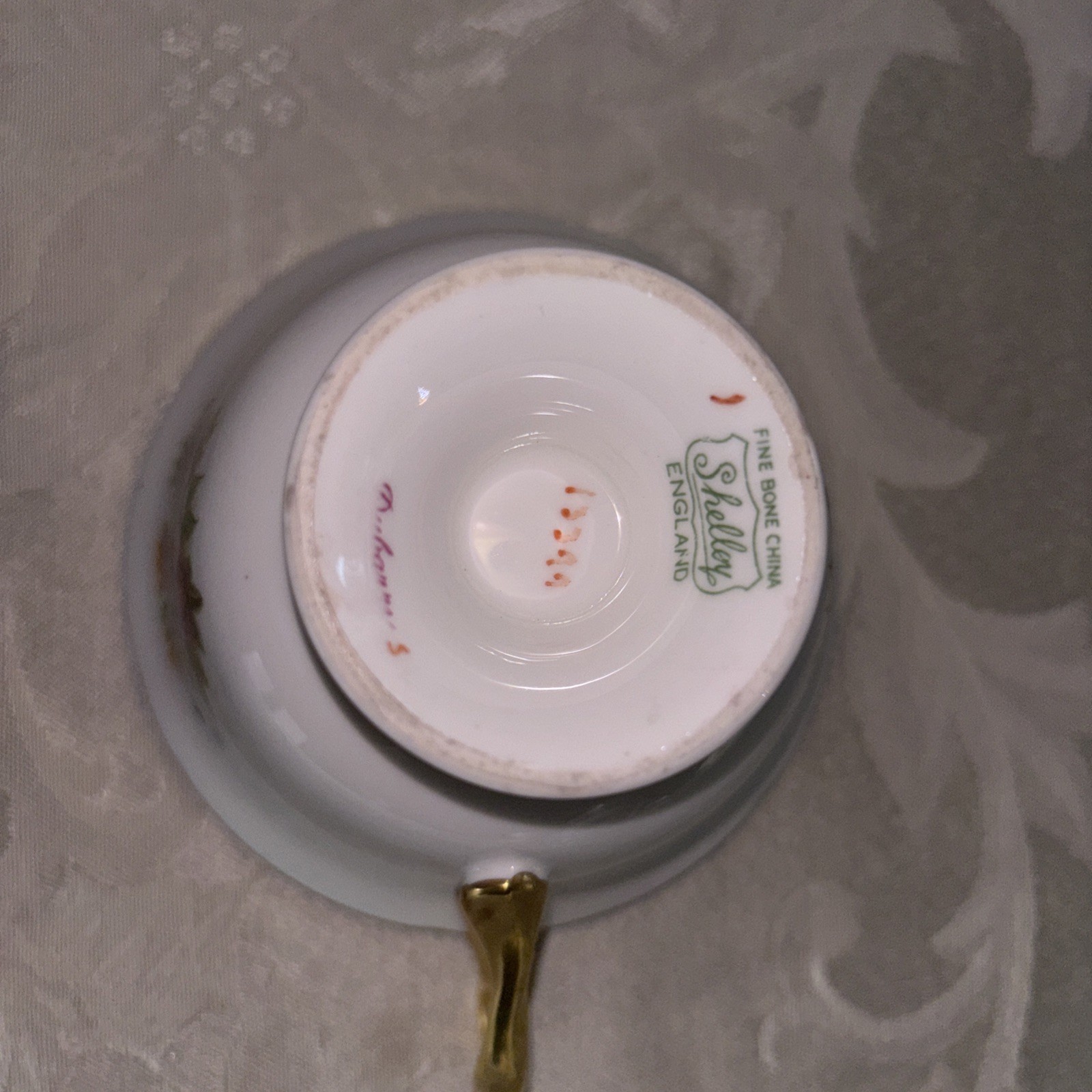 Shelley England Duchess Fine Bone Footed China Cup & Saucer Green