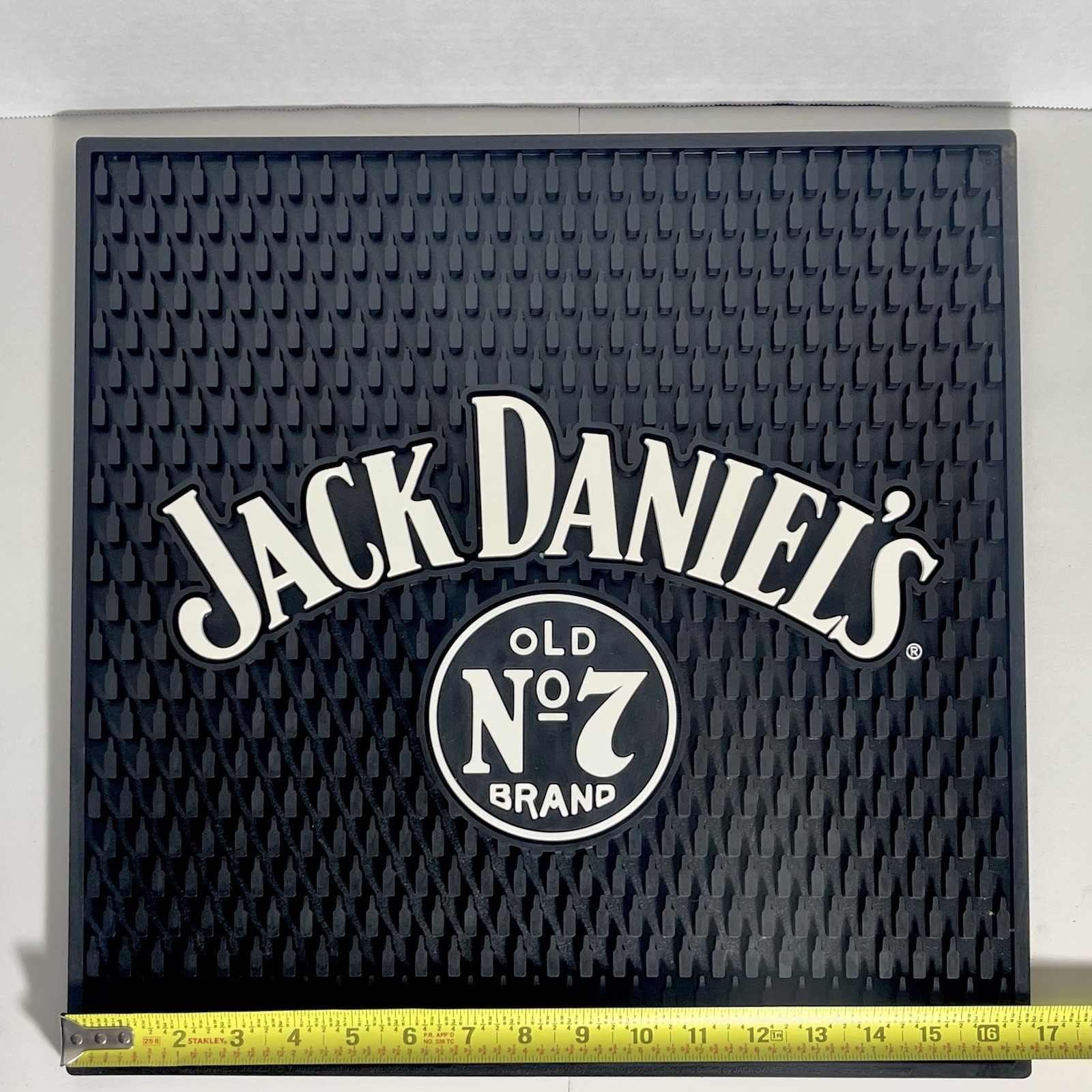 New! Large authentic JACK DANIELS Whiskey Cocktail Bar Mat 17″x17”