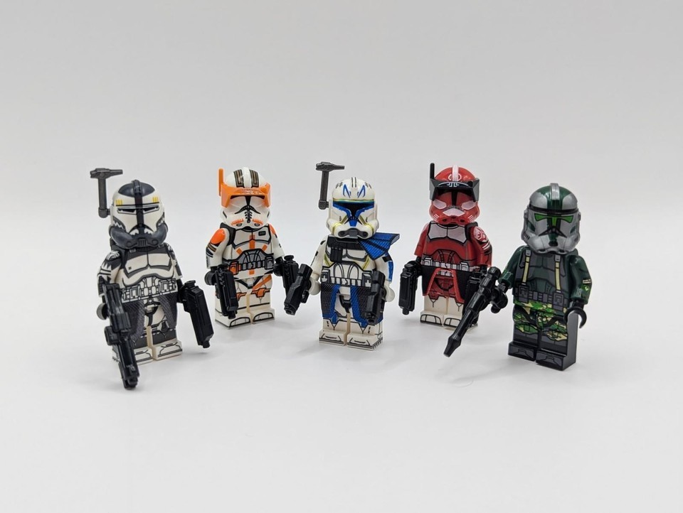 Star Wars Clone Commanders Lego Minifigures Fox Cody Wolffe Rex Gree Clone Wars