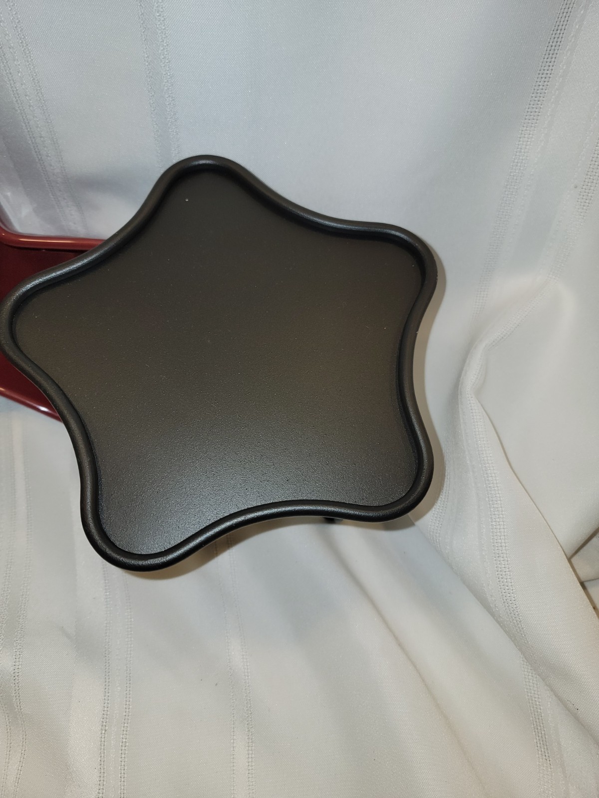 Longaberger 2001 Red Little Star Basket Patriotic Set wrought iron dish w/LID