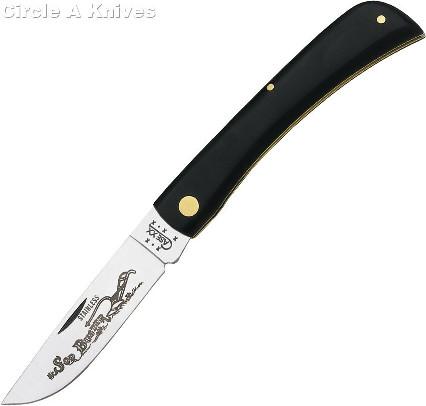 CASE XX KNIFE- LARGE SOD BUSTER – BLACK HANDLES #092 – S/STEEL BLADE- 4 5/8″ NIB