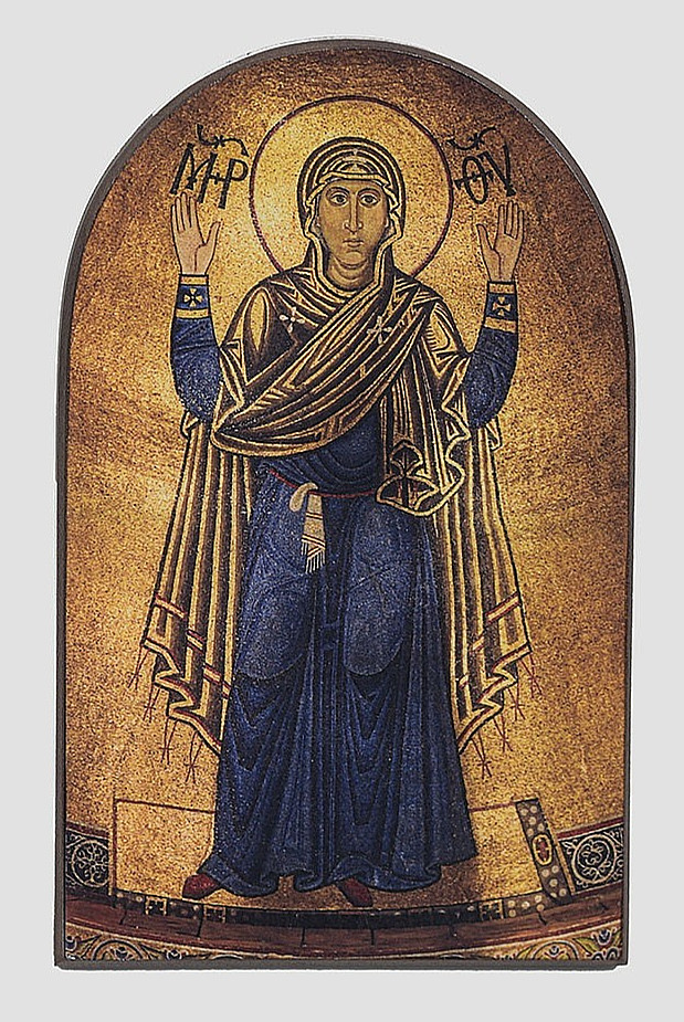 Ukrainian Icon „Unbreakable Wall“ Mother of God Oranta Saint Sophia Kyiv Wood