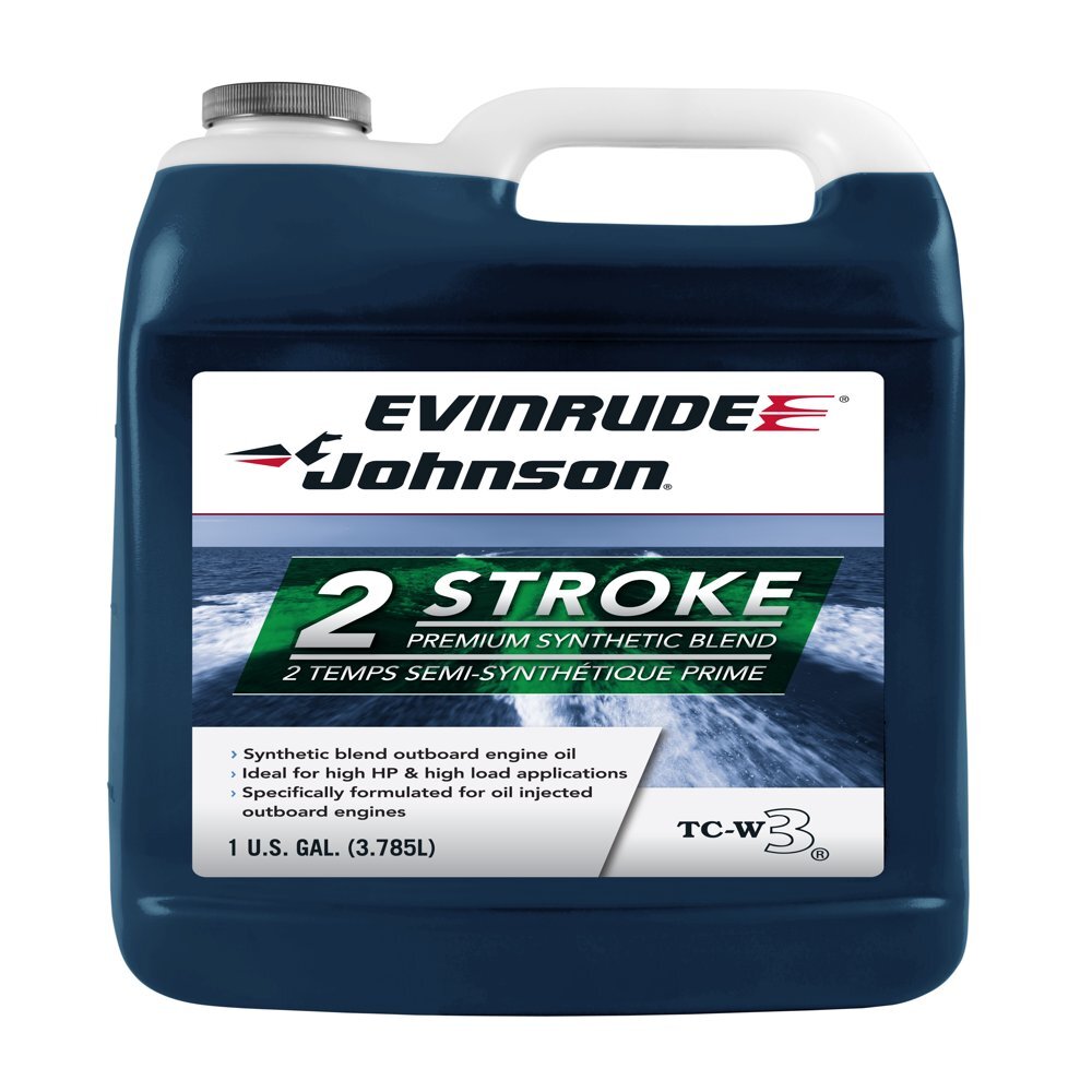 Evinrude/Johnson TC-W3 2Stroke Premium Synthetic Blend Outboard Engine Oil 1Gal.