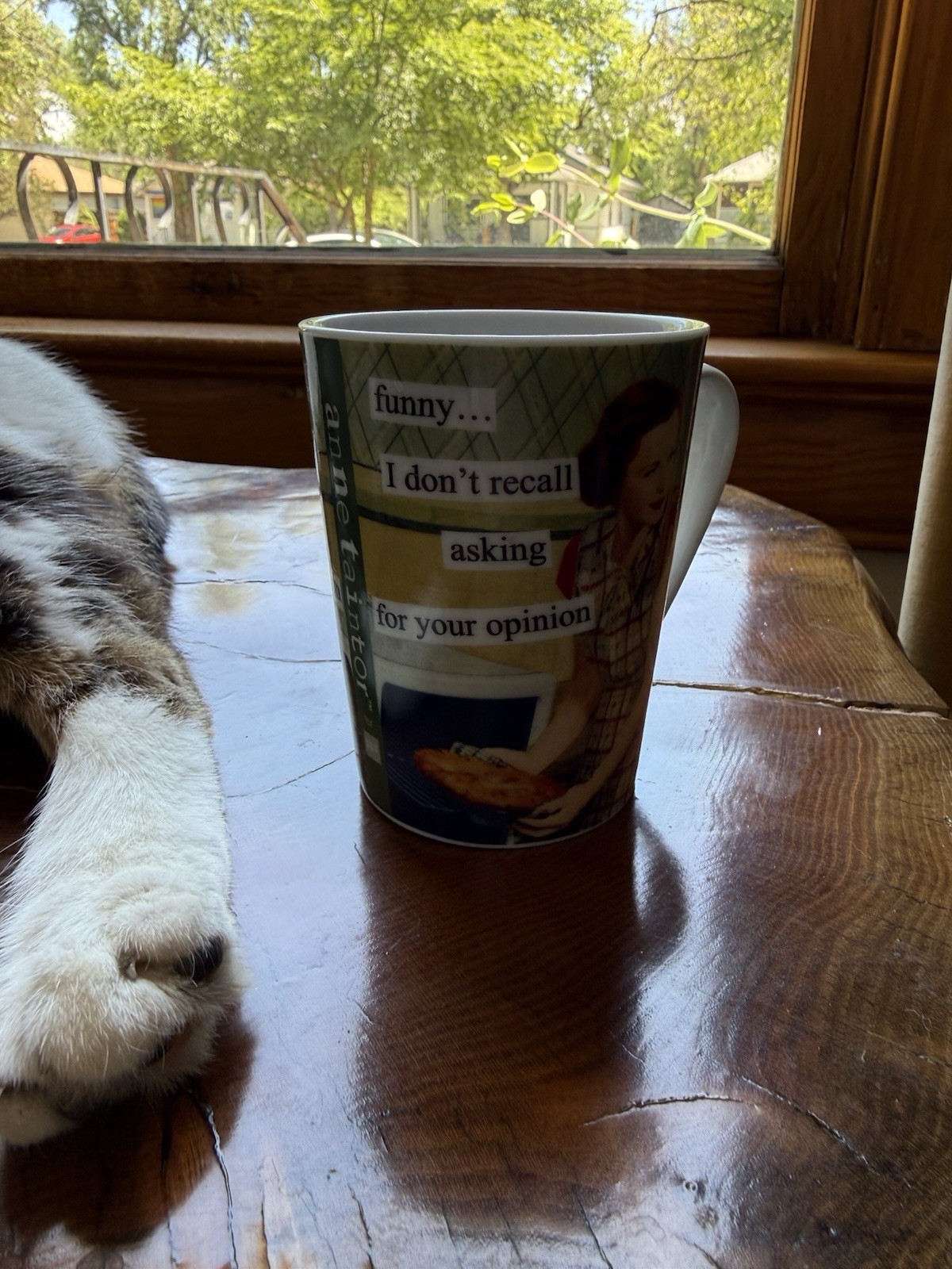 Anne Taintor Funny…I Don’t Recall Asking For Your Opinion Porcelain Mug