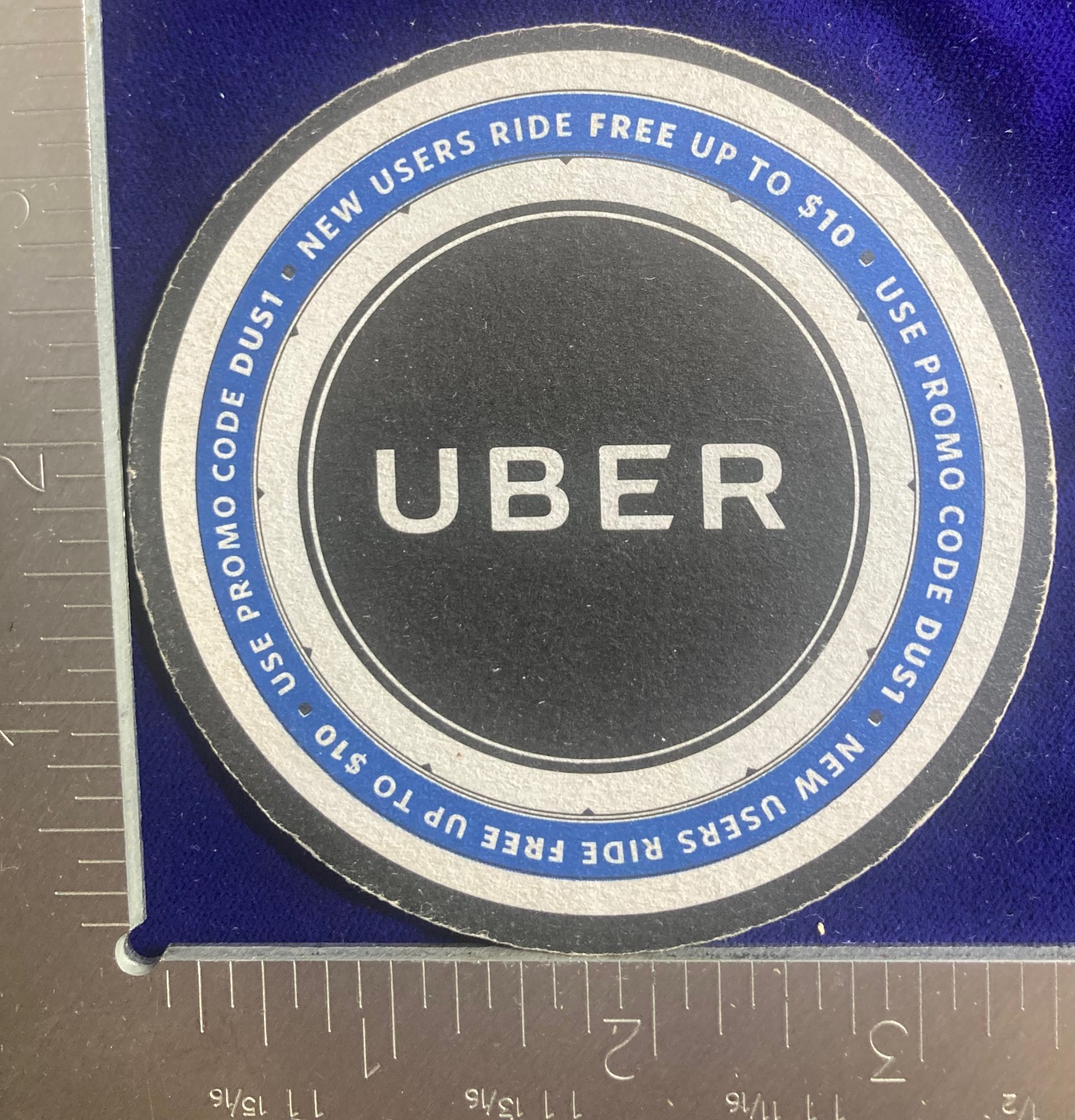 UBER FREE Denver Union Station 3.5 INCH ROUND BEER COASTER