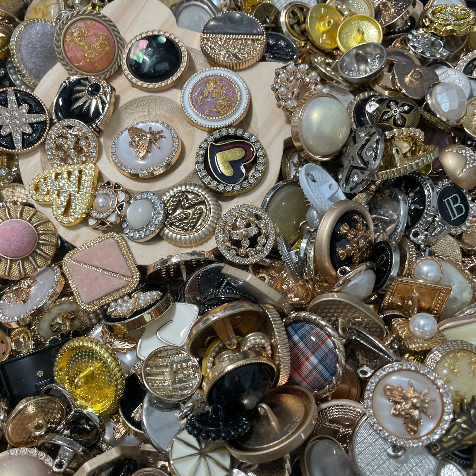 Estate Style Vintage Buttons Lot 50 Mixed Sizes Shapes Colors Sewing Lot