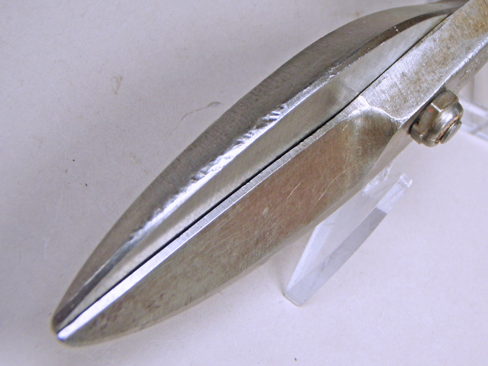 Vintage Pexto No 10 Tin Snips 11.5″ OAL Cuts 24ga Stainless Made in USA ==EXC==
