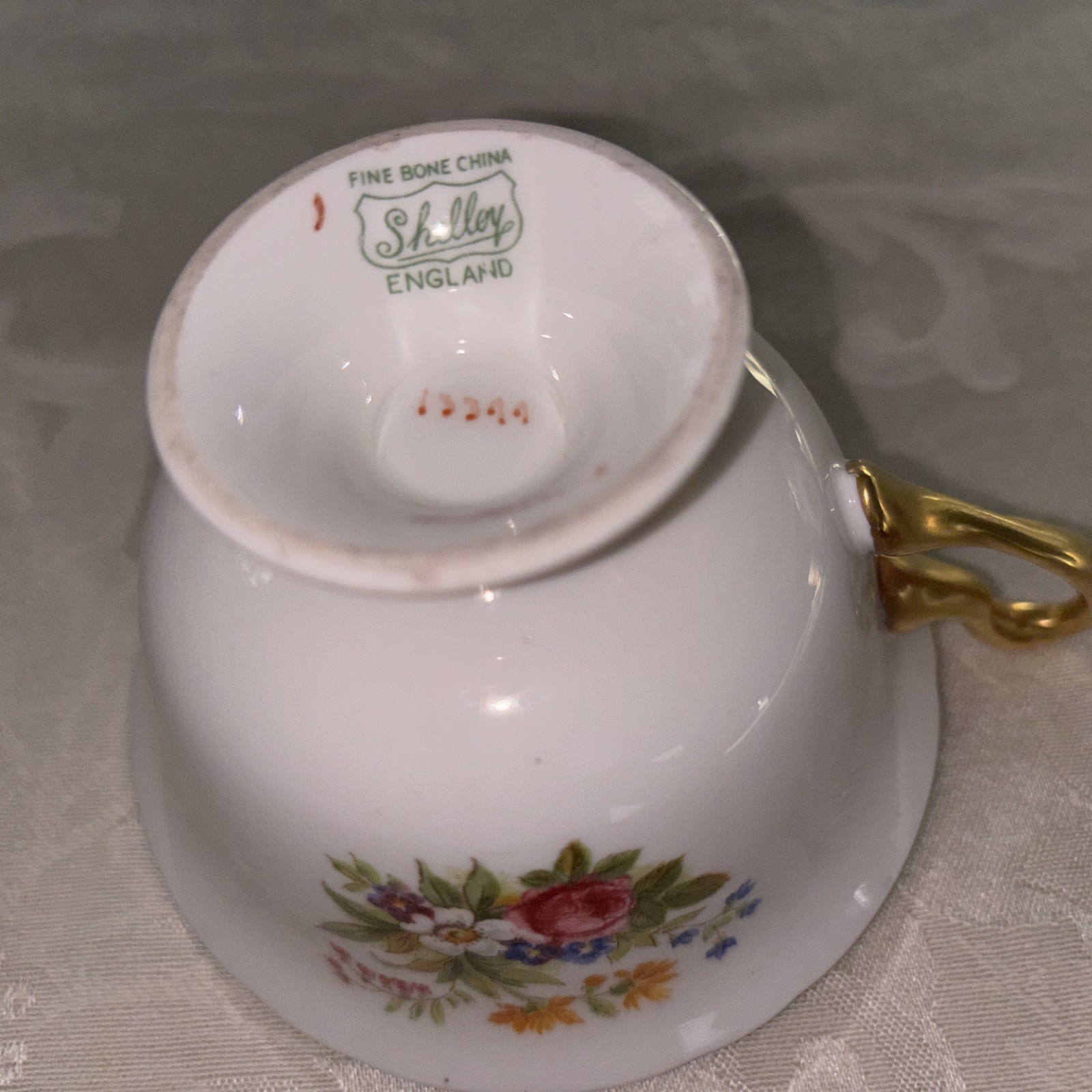 Shelley England Duchess Fine Bone Footed China Cup & Saucer Green