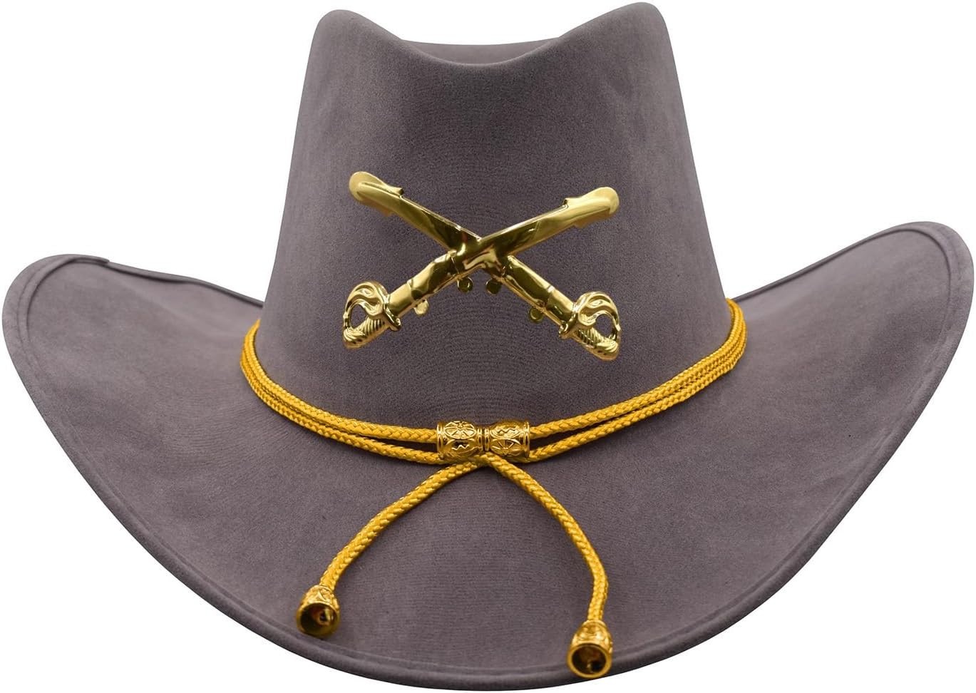 Solid Gray Western Hat, Civil War Style Accessory for Historical Reenactments