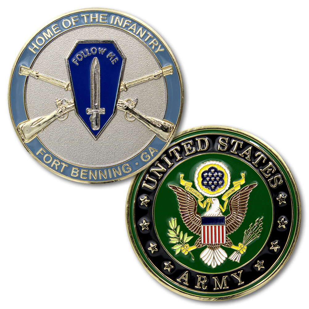 NEW U.S. Army Home of The Infantry Fort Benning, GA Challenge Coin