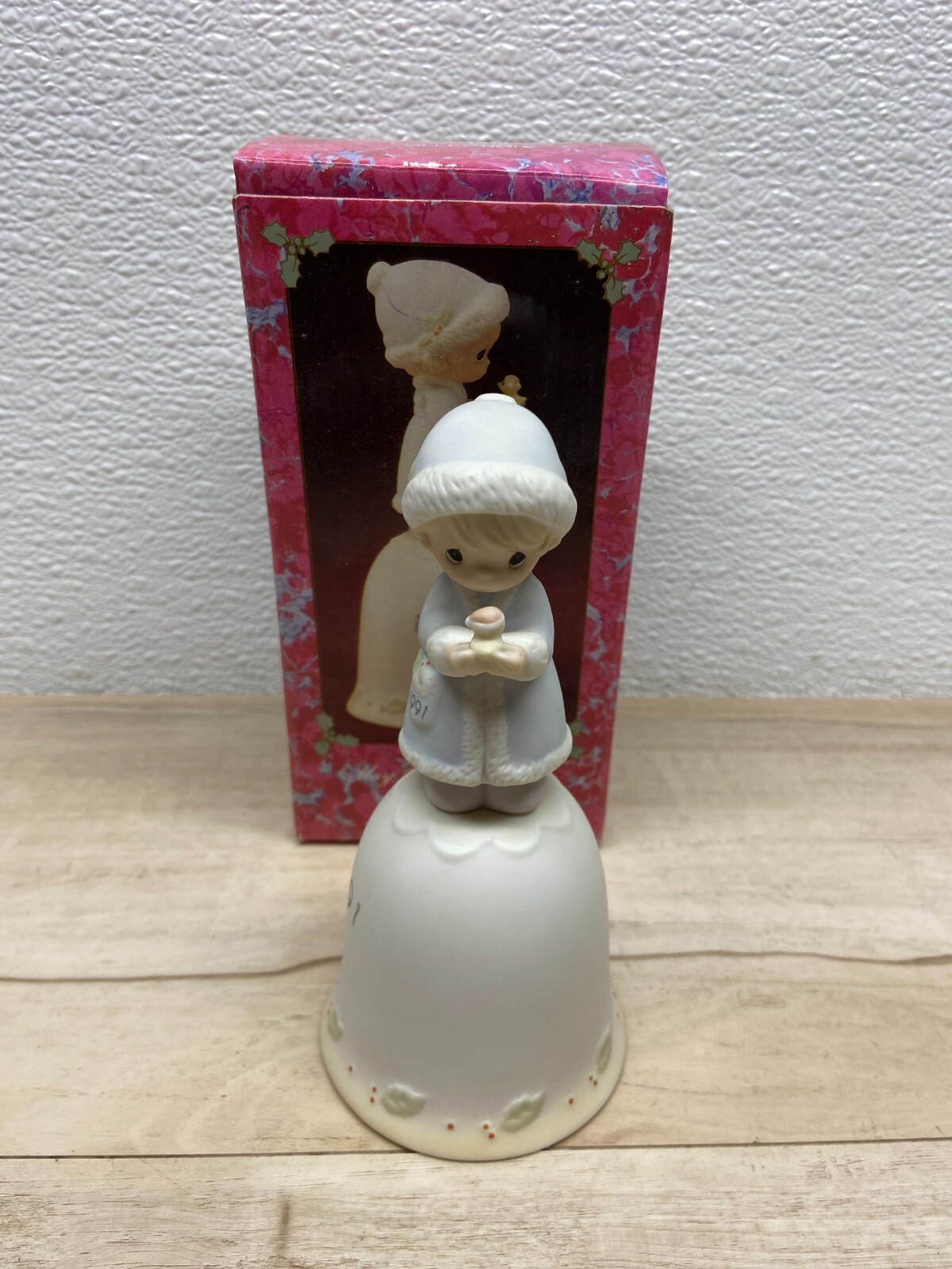 Vtg 1991 Enesco Precious Moments May Your Christmas Be Merry Porcelain Bell