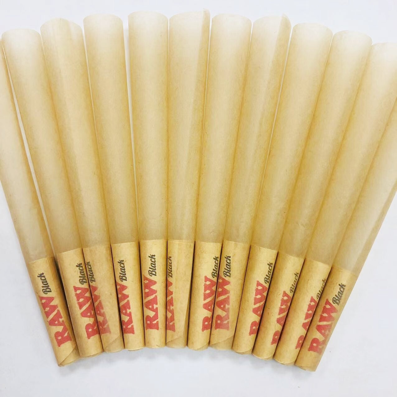 Authentic RAW Black 1 1/4 Size Pre-Rolled Cones 100 Pack & Fast Shipping US