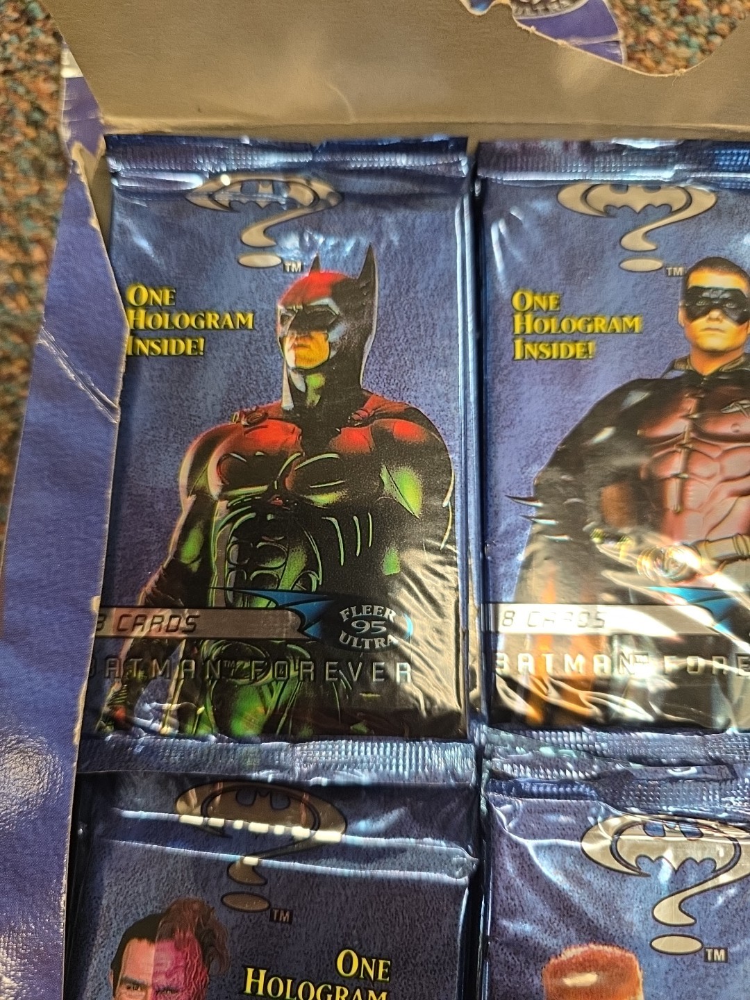 1995 Fleer Ultra Batman Forever Trading Card Pack Sealed 1 HOLOGRAM DC COMICS MT