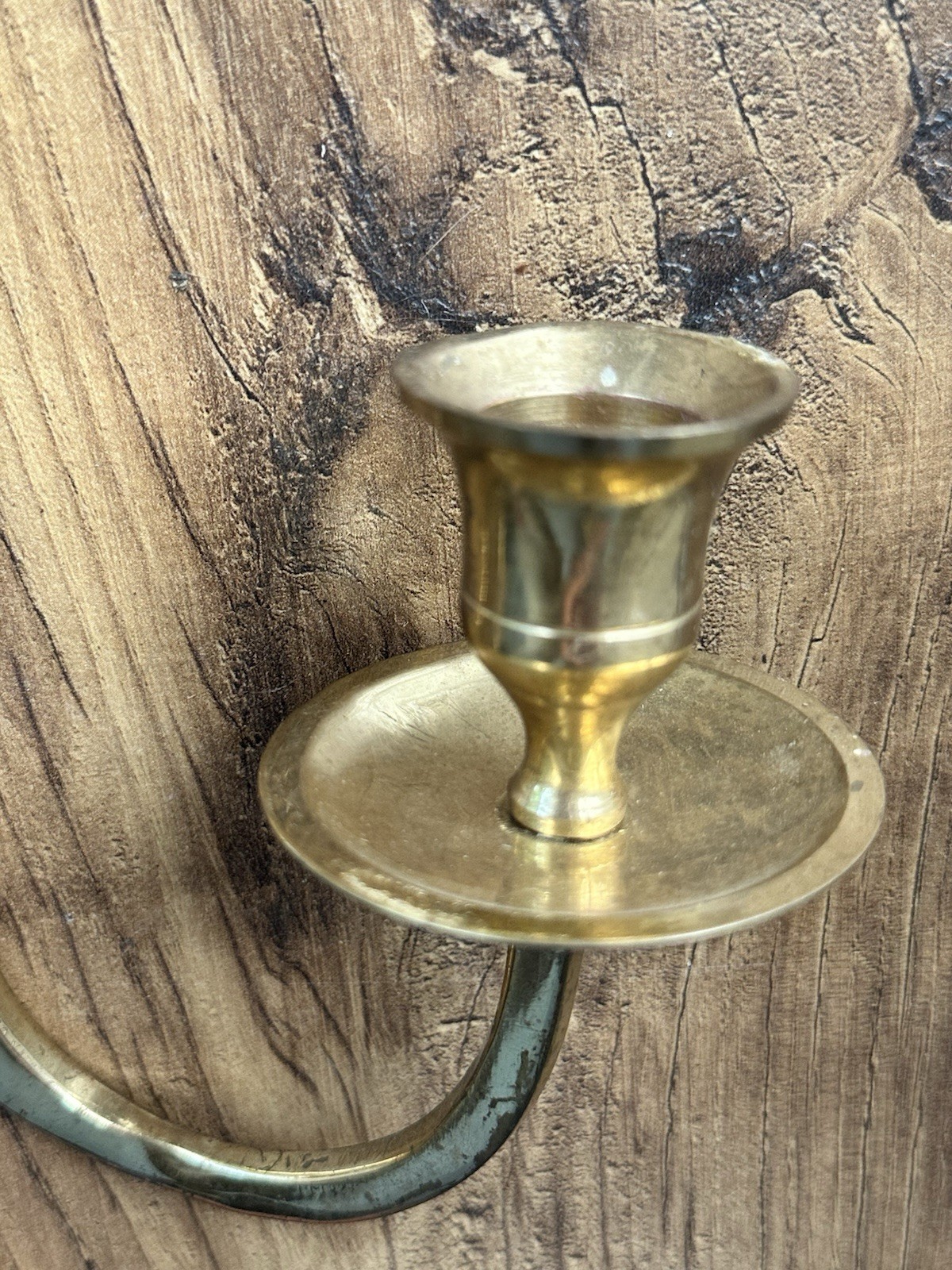 Vintage Brass Ribbon Double Armed Wall Sconce India