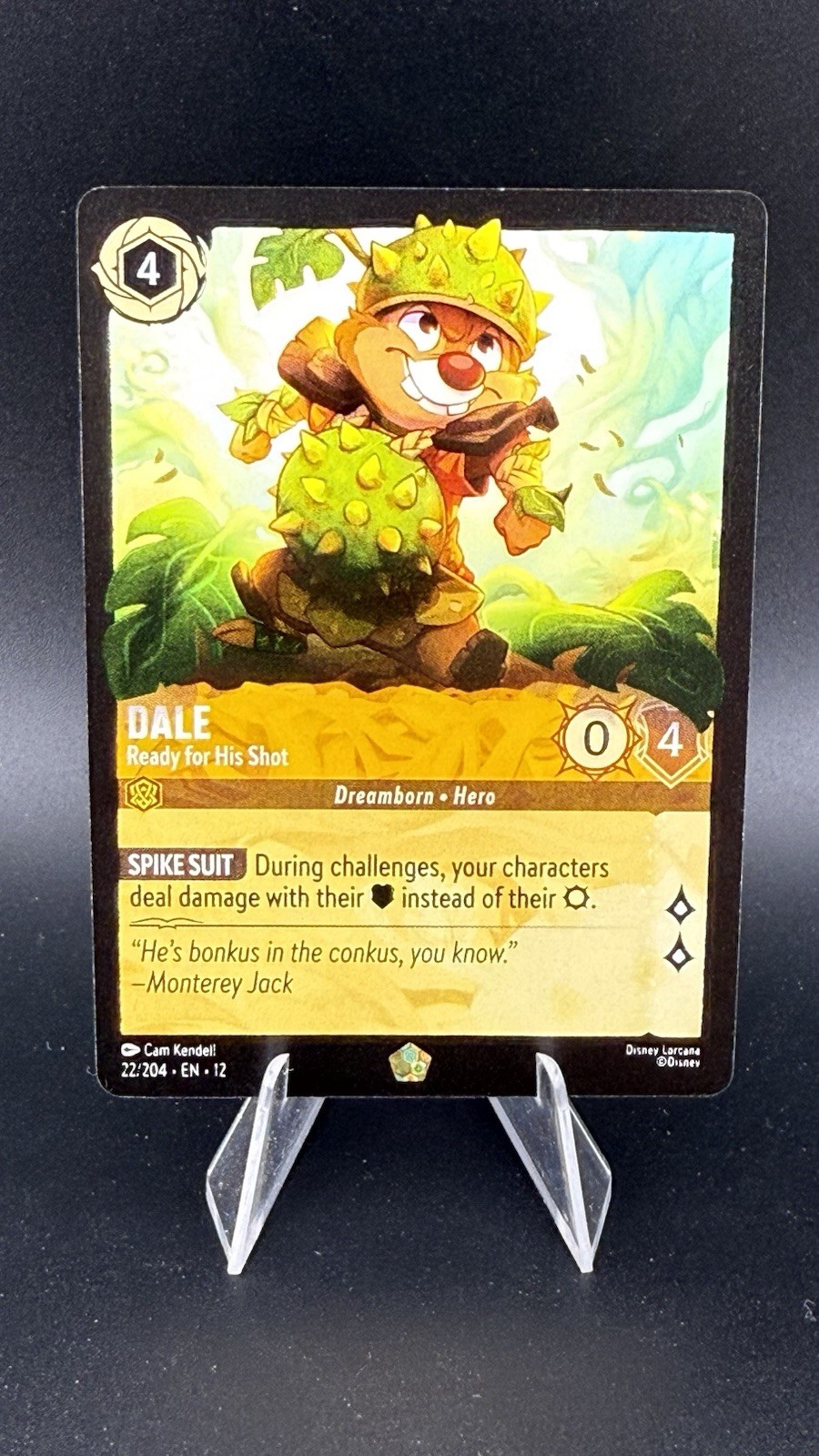 Disney Lorcana Wilds Unknown Dale Ready for His Shot 22/204 Legendary Non-Foil