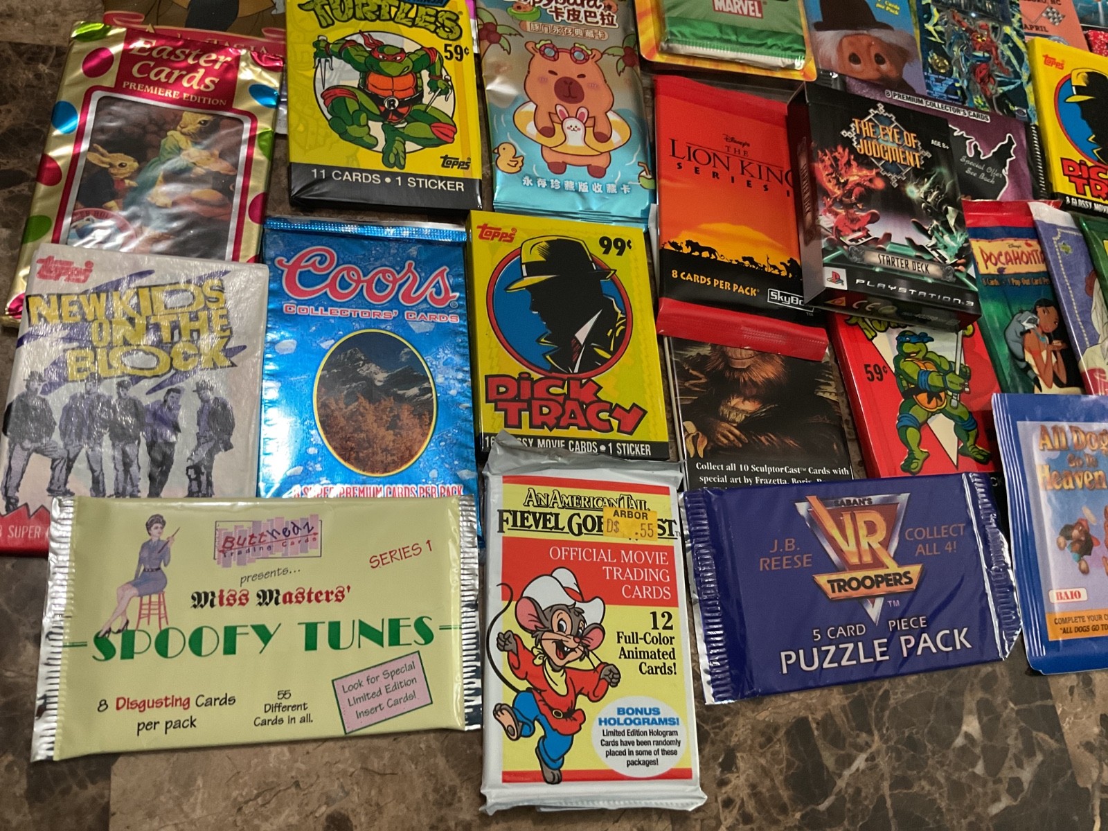 60 Vintage 90’s 00’s Non Sports Trading Card & Sticker Packs + 20 FREE CARDS!