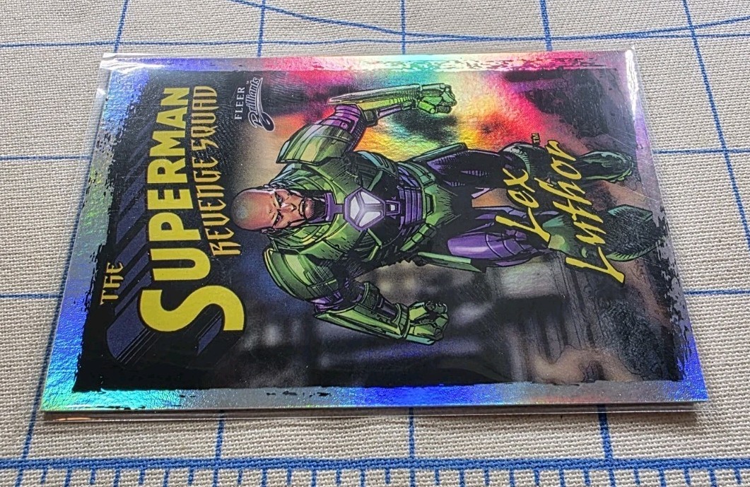 Fleer Brilliants – Lex Luthor RS-1 – The Superman Revenge Squad – DC Comics Card