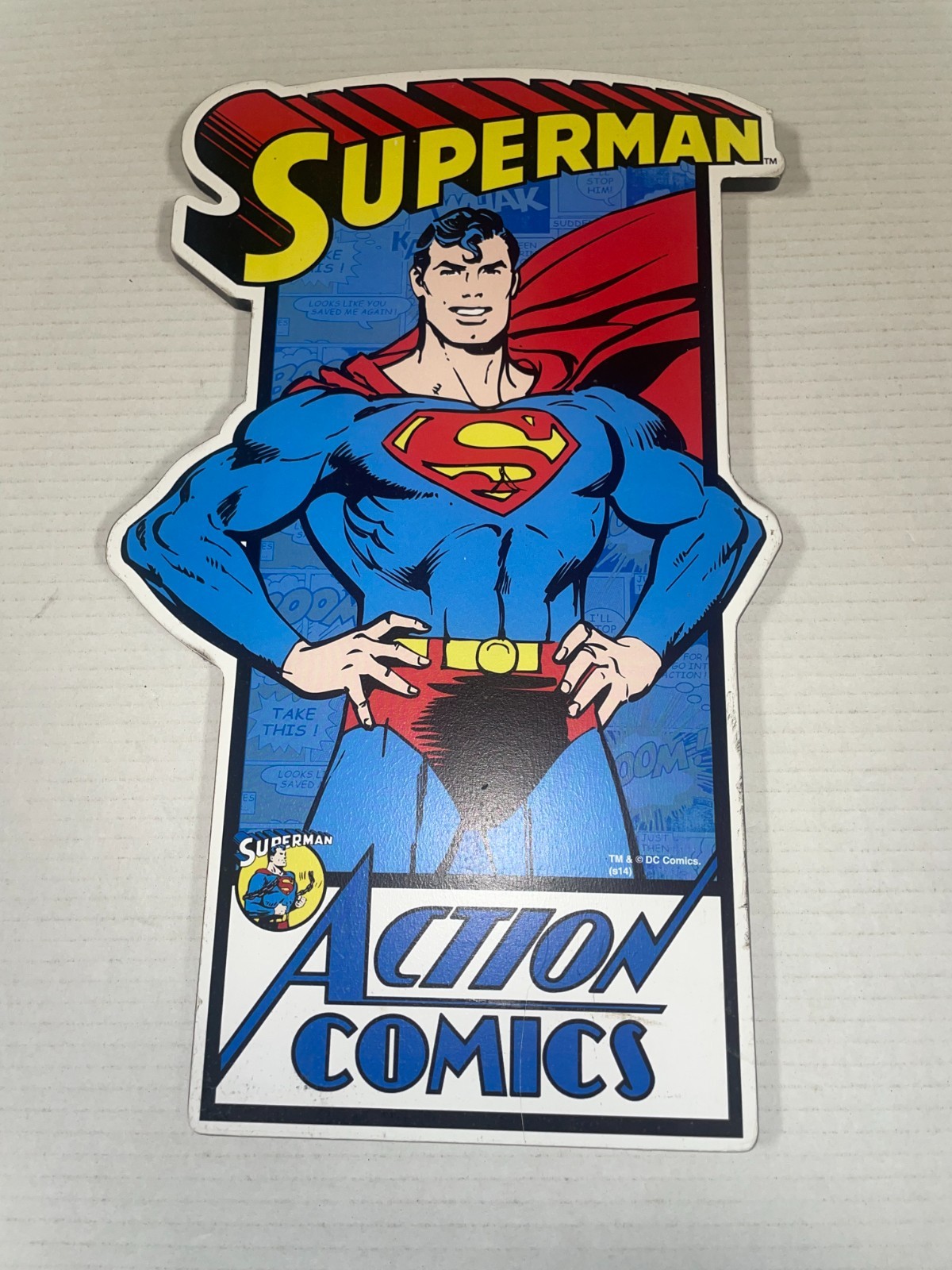 Superman Action Comics Wall Decor 15.5inx9.5in
