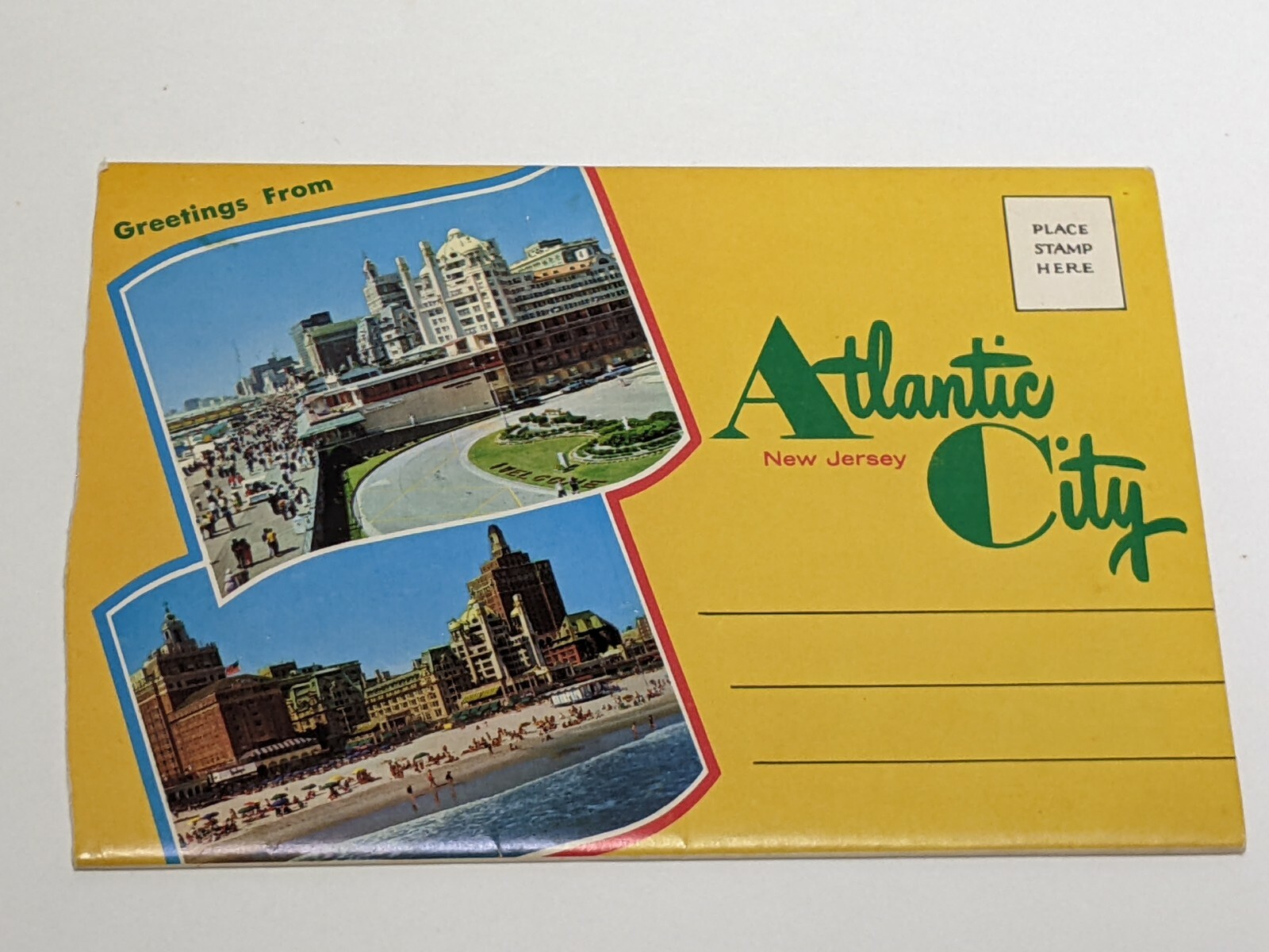 Atlantic City New Jersey NJ Fold out Postcard Set travel vintage