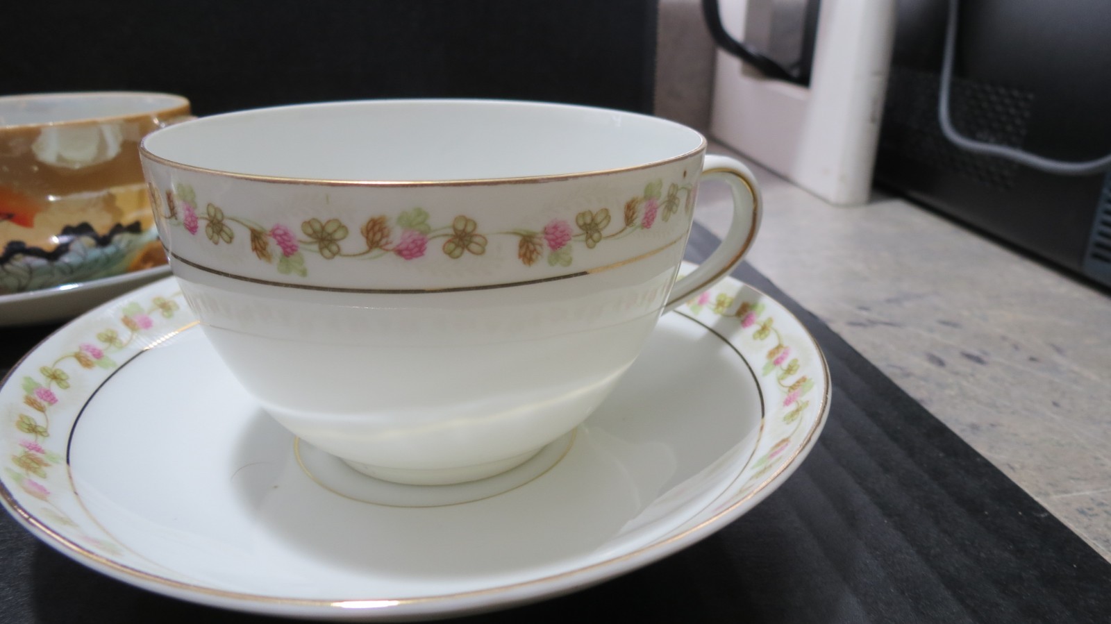 VINTAGE BONE CHINA 3 SETS Teacups AND Saucers BONE CHINA ASSORTED DESIGNS