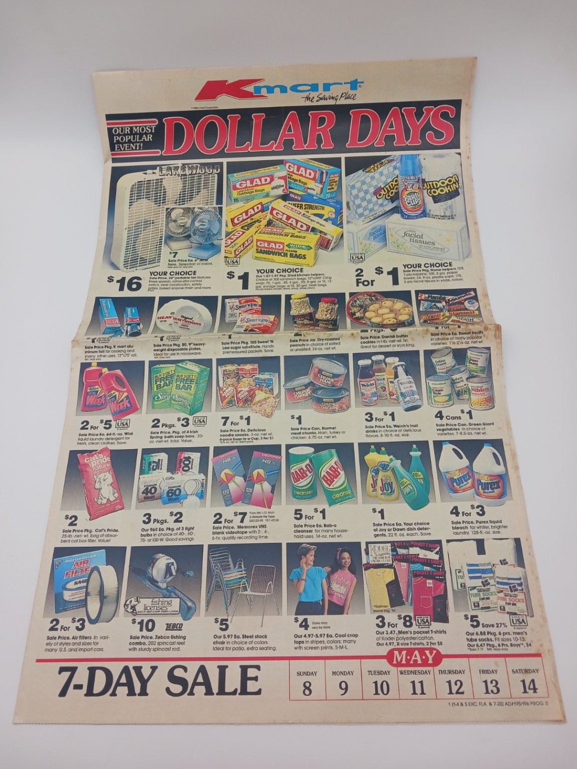 1988 Kmart Dollar Days Sale Ad Flyer May 8-14 VTG Advertisement Summer Fashions
