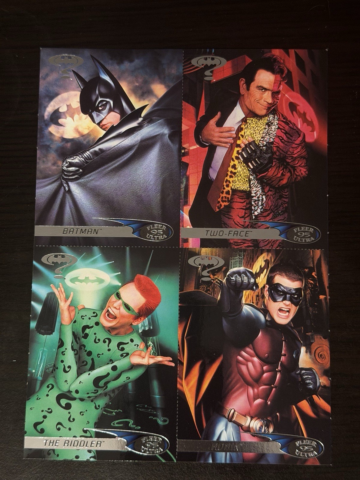 1995 Fleer Ultra 95 Batman Forever SHEET UNCUT 4 CARD PANEL PROMO