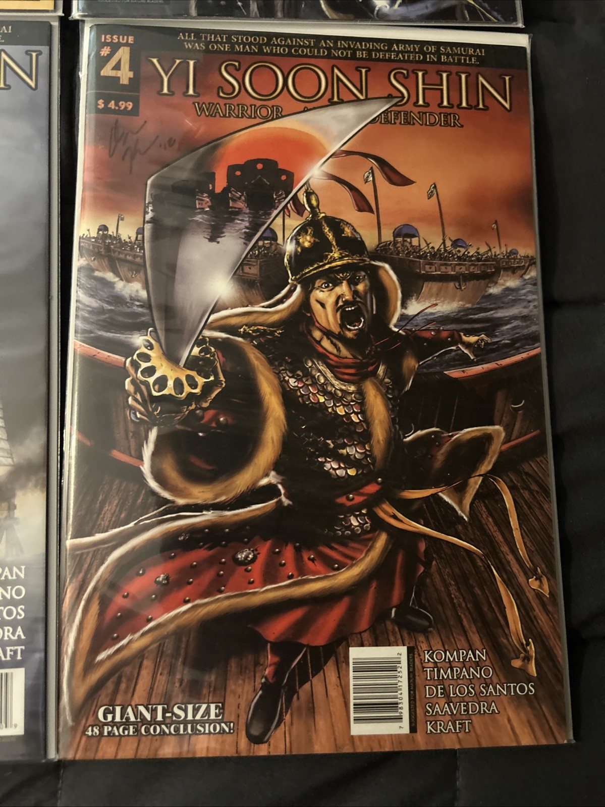 YI SOON SHIN WARRIOR AND DEFENDER #1 2 3 4 ALL SIGNED (0126164) FULL SET OF 4