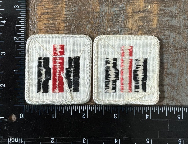 Vintage International Harvester Tractor Farming Logo Sew-On Patches IH Lot 1970s