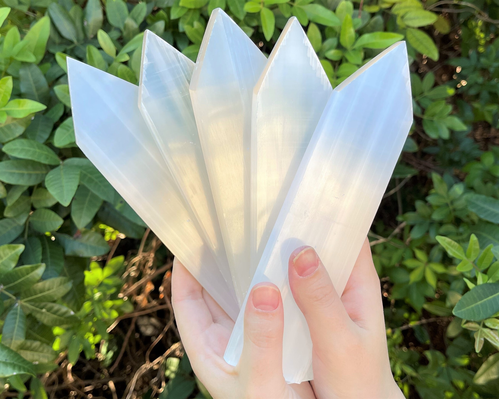 LARGE 8″ Polished Selenite Charging Station With Point, Crystal Selenite Plate