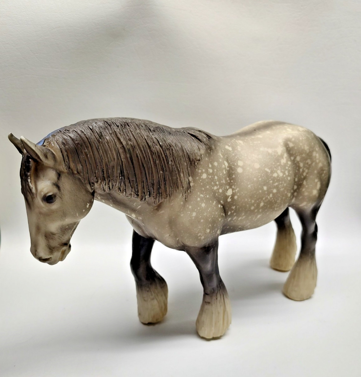 Vintage Breyer Shire Dapple #95 1972 Round Molding Co. mark & C.Hess ’71“ stamp
