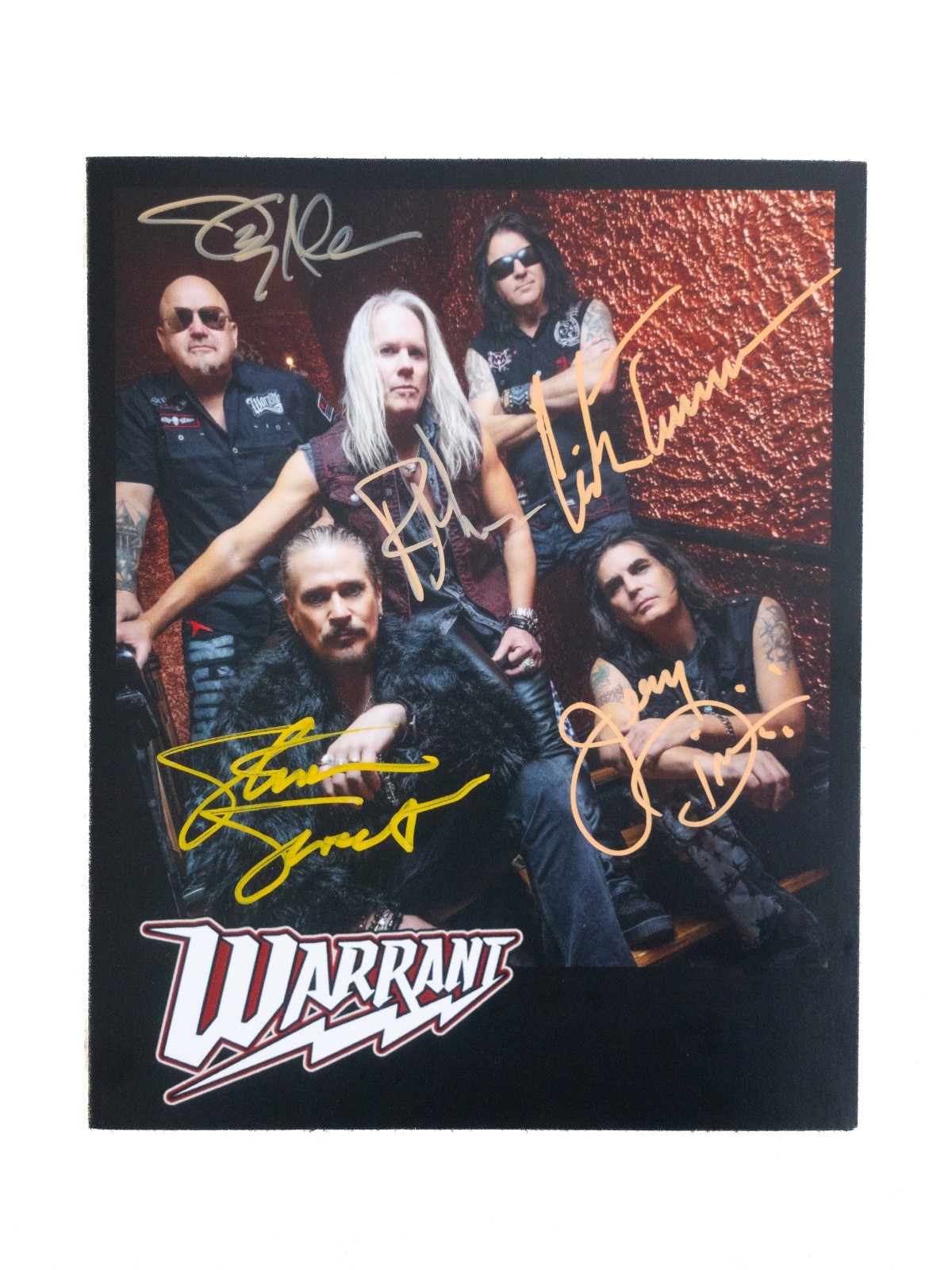 Warrant 8×10 Autographed by Entire Band *Multi-Color*