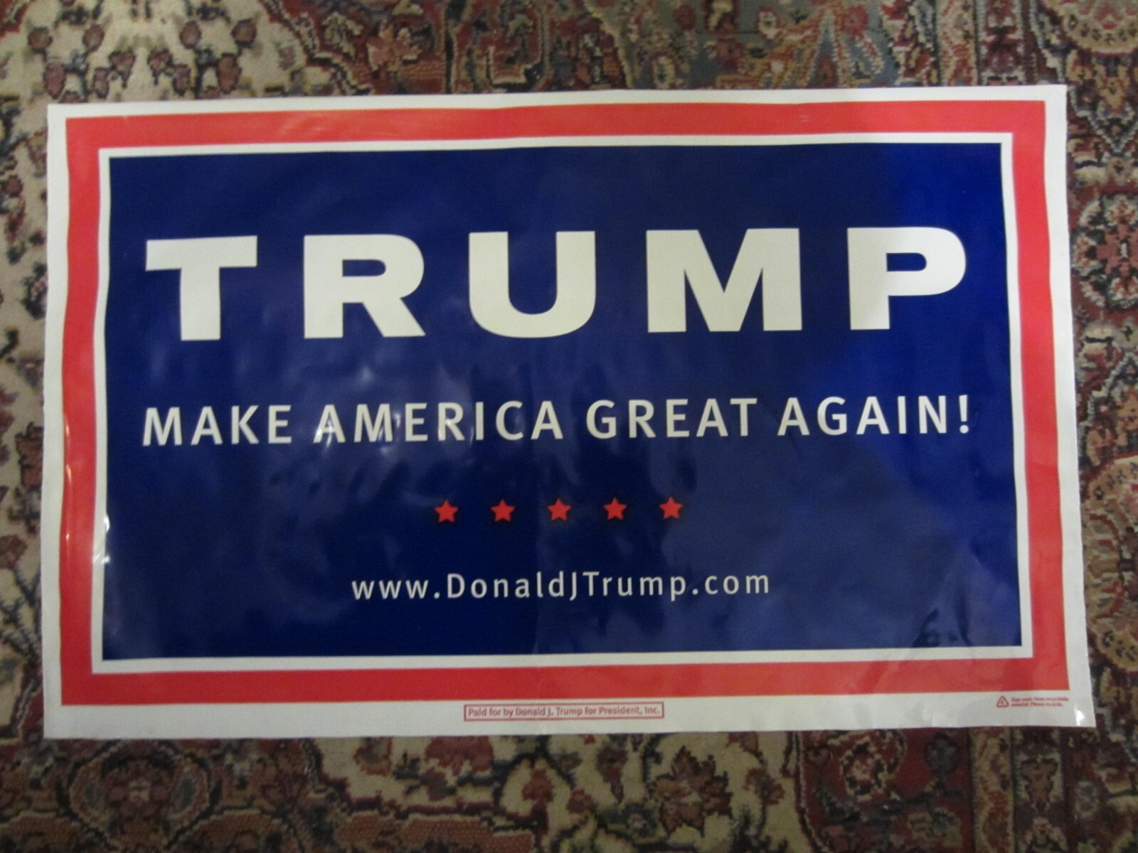 2016 Donald Trump Make America Great Again Yard Sign (without VP Pence) RARE