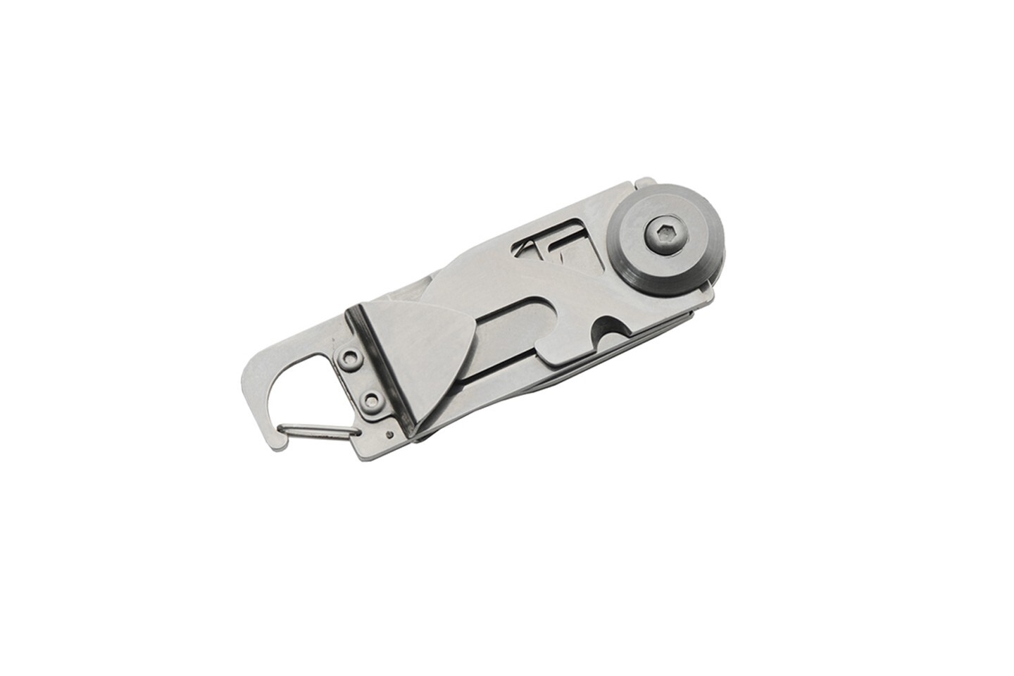 Folding Pocket Knife | Silver Money Clip Wallet Carabiner Sharp Blade EDC Gift
