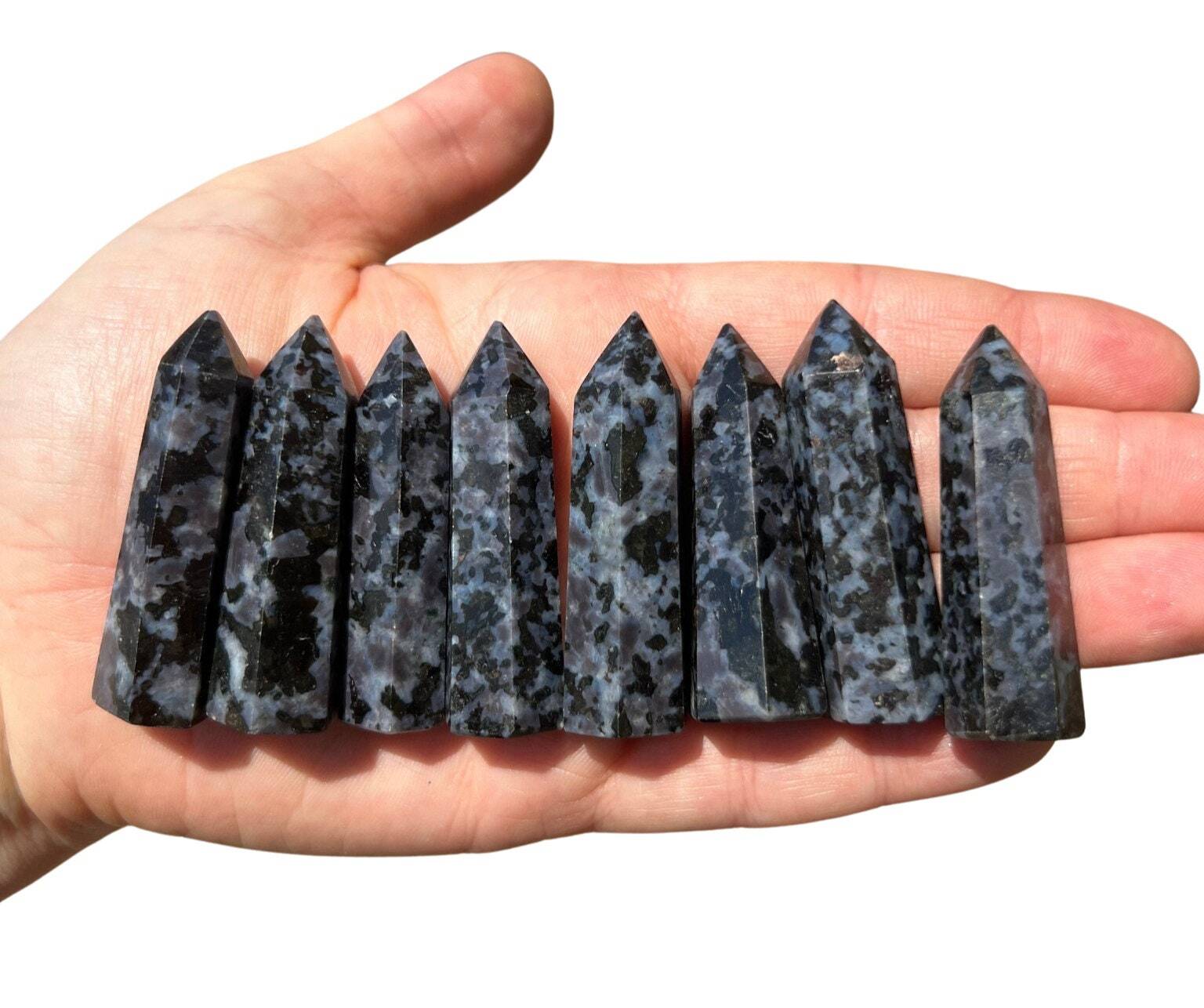 Indigo Gabbro Point (Mystic Merlinite), Natural Indigo Gabbro from Madagascar