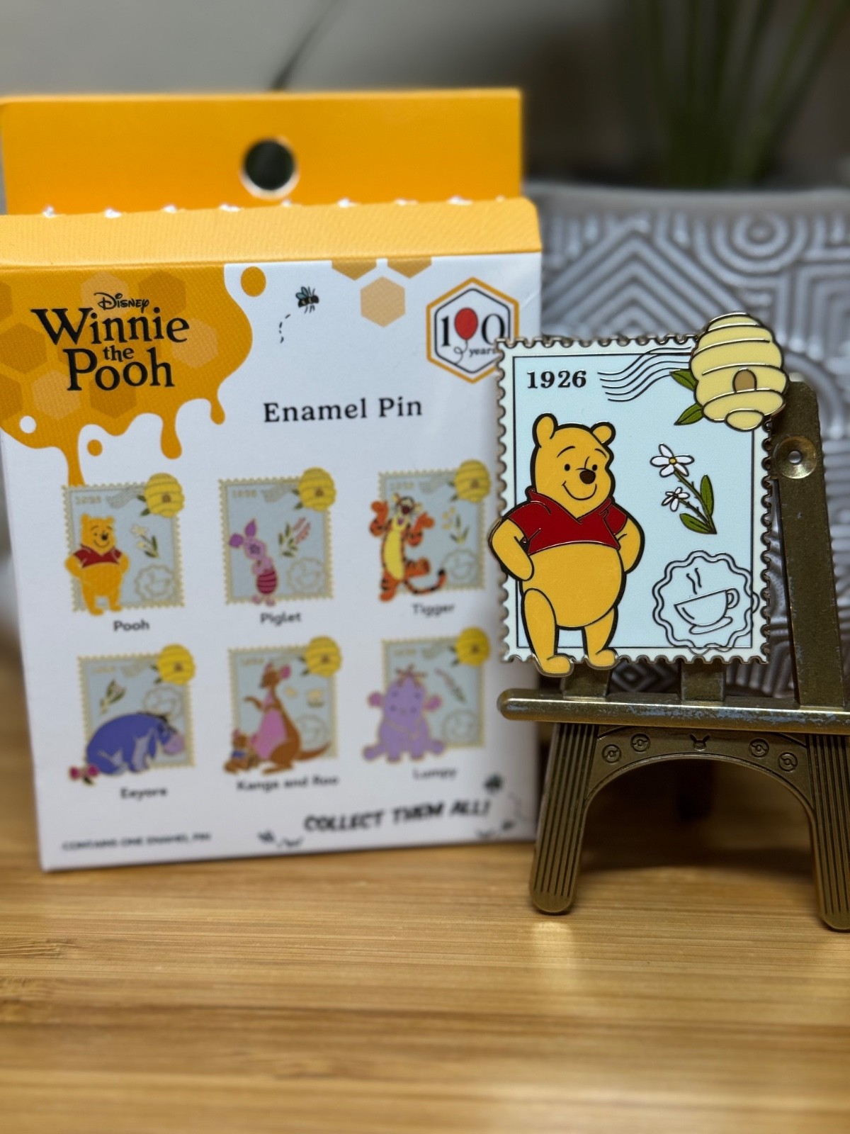 Disney Winnie the Pooh Character Stamp Blind Box Enamel Pin – You Choose