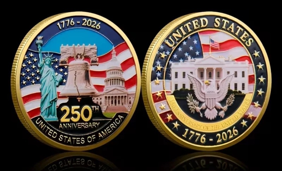 United States 250 Anniversary Challenge Coin Commemorative Collectible H 1-pc