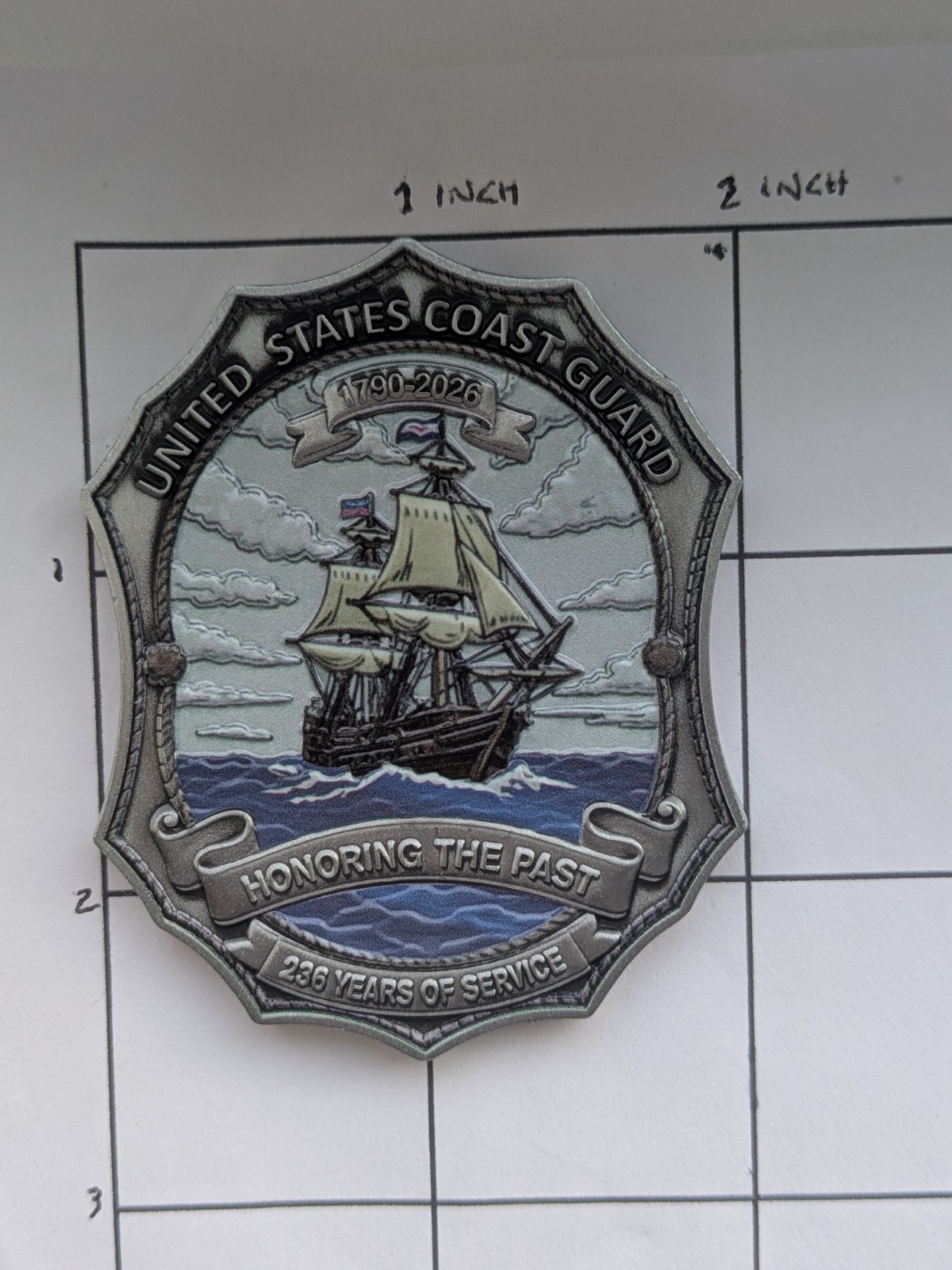 Serialized U.S. Coast Guard 236 Years (1790-2026) of Service Challenge Coin