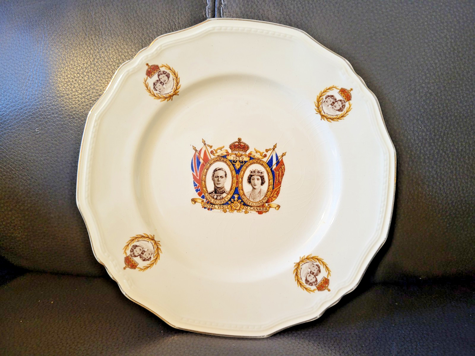 King George VI Royal Visit to Canada 1939 Plate. Alfred Meakin.