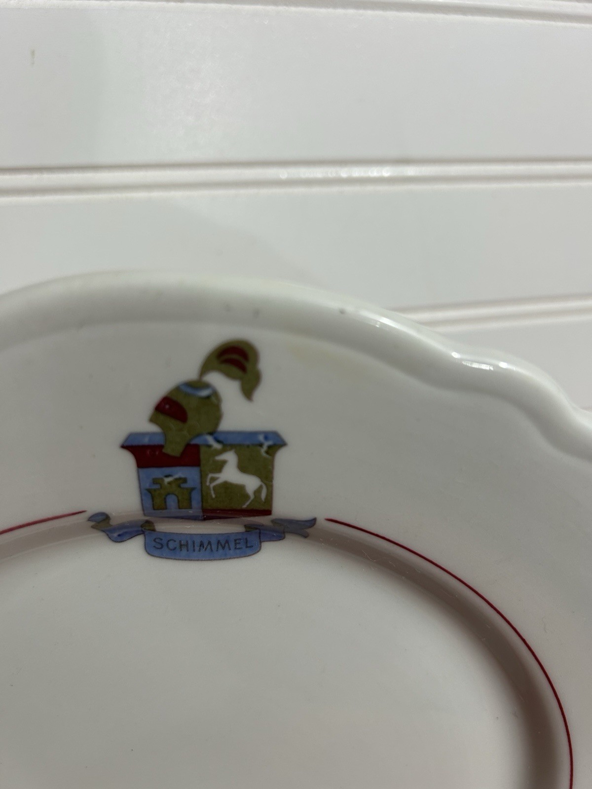 Vintage SCHIMMEL Hotel Sterling China Restaurant Ware plate coat of arms USA