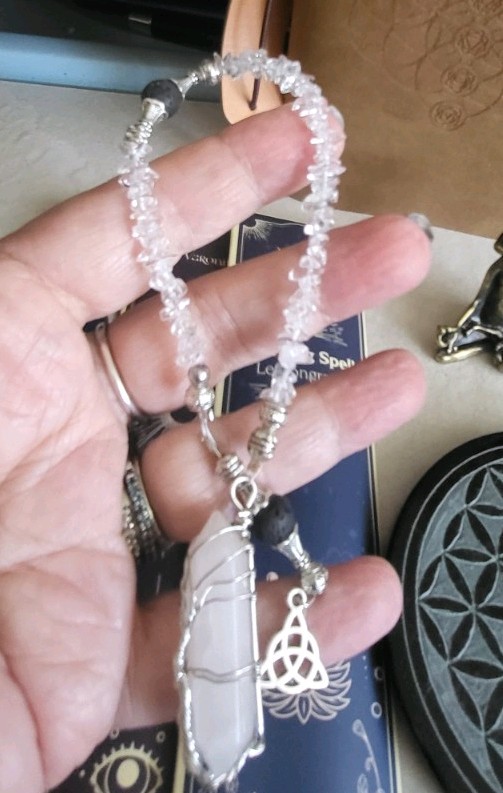 Quartz Pendulum Yes No Board Hamsa Flower of Life Burner Incense Chakra