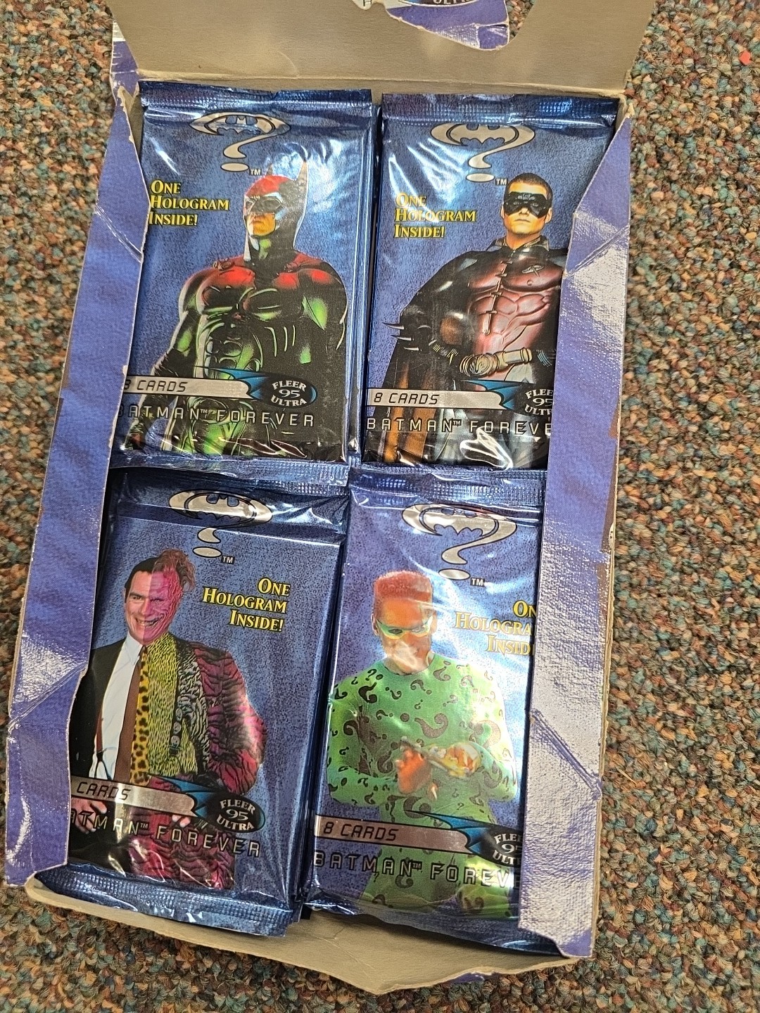 1995 Fleer Ultra Batman Forever Trading Card Pack Sealed 1 HOLOGRAM DC COMICS MT