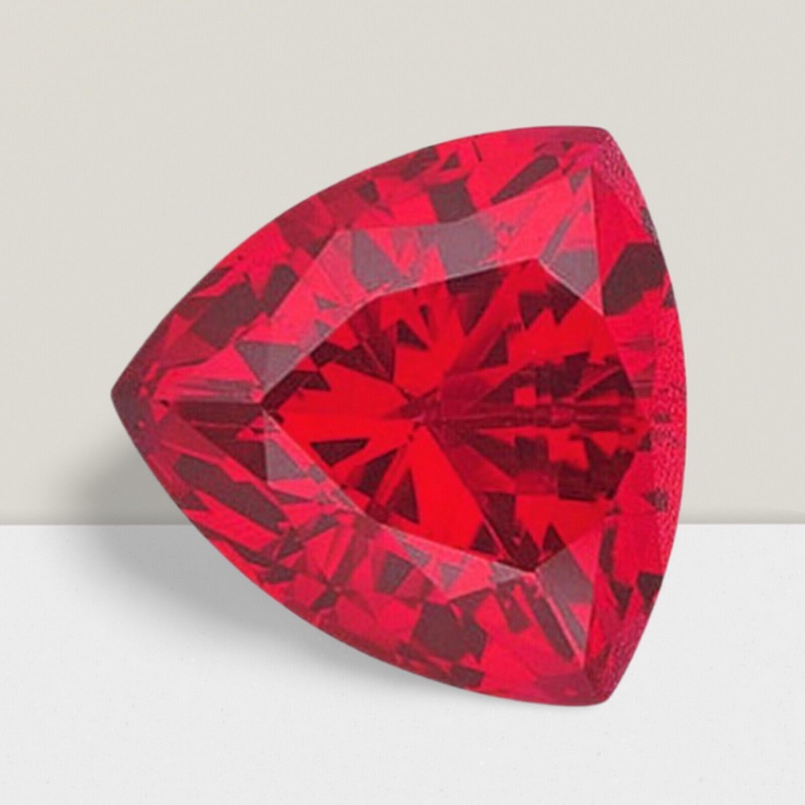 Ruby Trillion Cut Gemstone 5.5 Cts – 12 mm Flawless Loose Gem