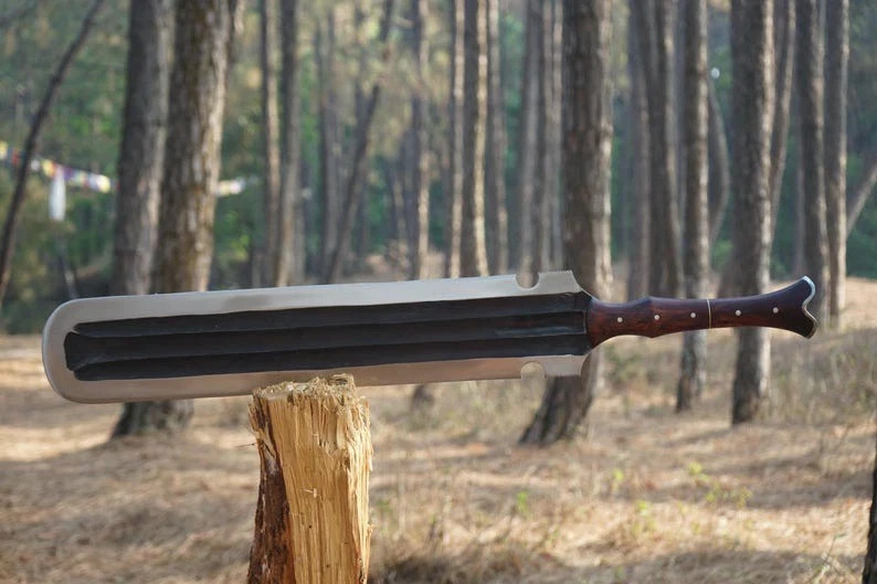 Custom Handmade Tactical Machete Sword | 36“ Carbon Steel Blade | Hunting Sword