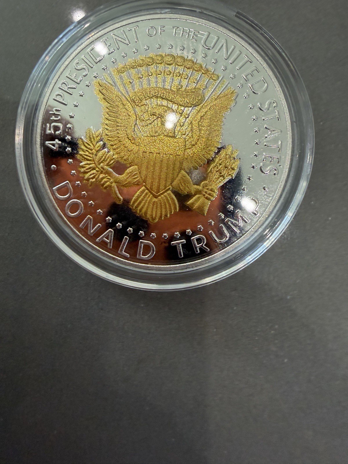 2 Commemorative Trump Coins Brilliant Uncirculated.